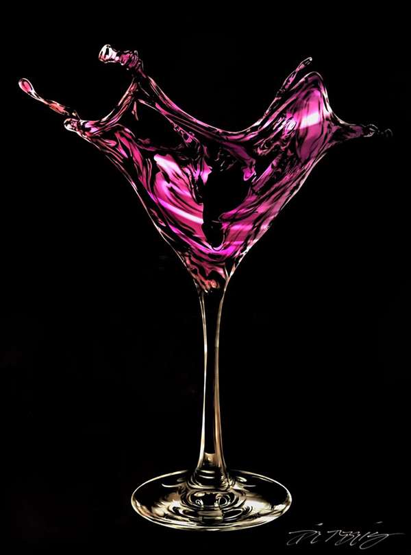 Chris DeRubeisArt titleMini Martini Pink 16X12