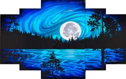 Chris DeRubeisArt titleUltra Super Moon 5 Panel 44x72