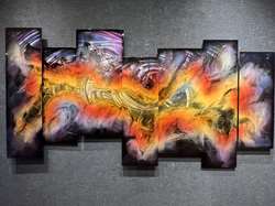 Chris DeRubeisArt title7 Panel Milan 48x92