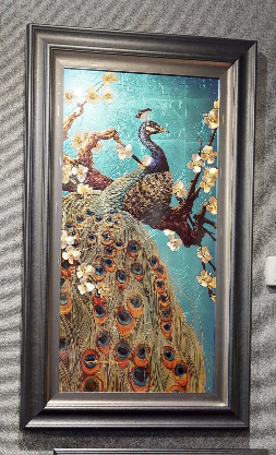 Patrick GuytonArt titleRoyal Peacock Blue 40x20 20X40