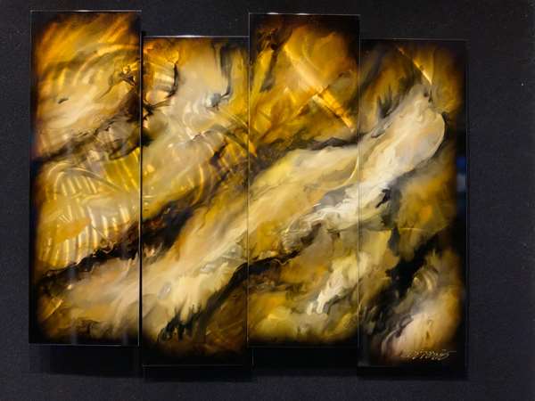 Chris DeRubeisArt title4 Panel Sleek 38x48