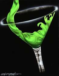 Chris DeRubeisArt titleGreen Martini Pour 24x18